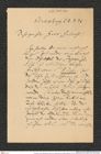 Nachlass Franz Steindachner, Brief von Ludwig Heinrich Philipp Döderlein an Franz Steindachner (23.03.1896), Inv.Nr. 109.06, Seite 1